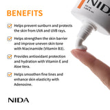 NIDA Invisible Fit Sun Cream (Korean Formula, SPF50+, PA++++)